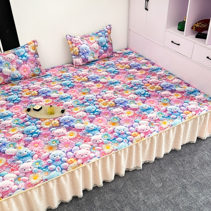 91家纺网 家纺一手货源 找家纺 手艺人家纺 2025新款榻榻米炕盖榻榻米炕垫炕垫5D印花三明治冰丝凉席（5L01-5L18） 5L03