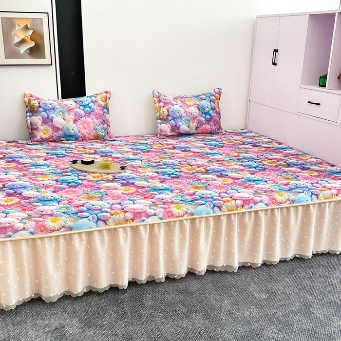 91家纺网 家纺一手货源 找家纺 手艺人家纺 2025新款榻榻米炕盖榻榻米炕垫炕垫5D印花三明治冰丝凉席（5L01-5L18） 5L03