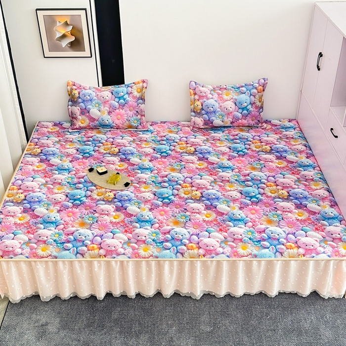 91家纺网 家纺一手货源 找家纺 手艺人家纺 2025新款榻榻米炕盖榻榻米炕垫炕垫5D印花三明治冰丝凉席（5L01-5L18） 5L03