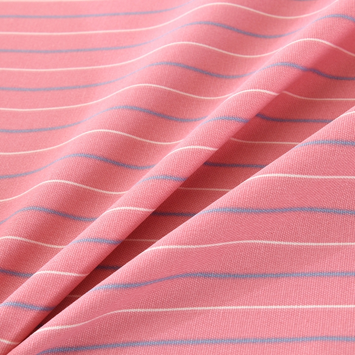 91家纺网 家纺一手货源 找家纺 牵依 2025新款工艺款老粗布床单系列三件套 粉色条纹