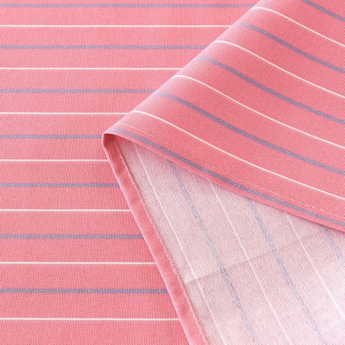 91家纺网 家纺一手货源 找家纺 牵依 2025新款工艺款老粗布床单系列三件套 粉色条纹