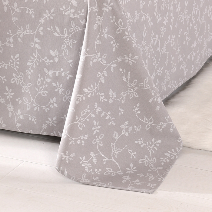 91家纺网 家纺一手货源 找家纺 牵依 2025新款工艺款老粗布床单系列三件套 花满庭