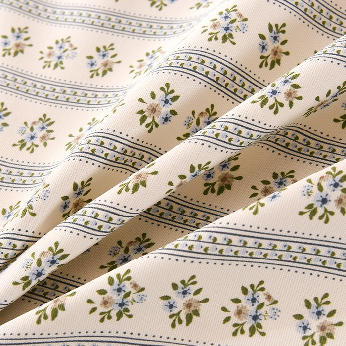 91家纺网 家纺一手货源 找家纺 牵依 2025新款工艺款老粗布床单系列三件套 小兰花