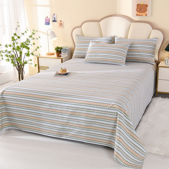 91家纺网 家纺一手货源 找家纺 牵依 2025新款工艺款老粗布床单系列三件套 约定