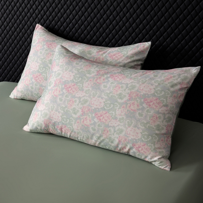 91家纺网 家纺一手货源 找家纺 丽卡家纺 2025新款数码印花有氧双层纱四件套 半岛红茶