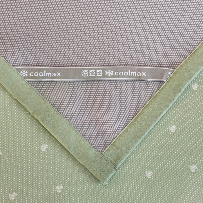 91家纺网 家纺一手货源 找家纺 凉百百 2025新款3D豆豆凉席系列-繁心 繁心-绿