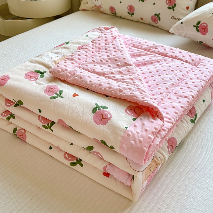 美梦里 2025春夏新款新疆棉花豆豆被夏被夏凉被空调被 花儿小兔（豆豆被）
