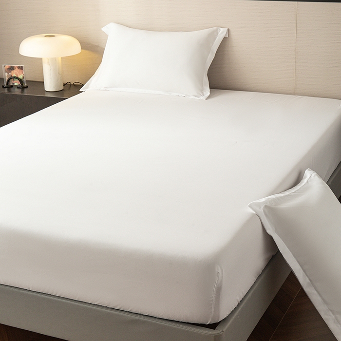 91家纺网 家纺一手货源 找家纺 2025外贸跨境电商亚马逊速卖通单床笠三件套欧美尺寸多多跨境平台TEMU希音虾皮 白色