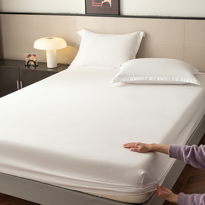 91家纺网 家纺一手货源 找家纺 2025外贸跨境电商亚马逊速卖通单床笠三件套欧美尺寸多多跨境平台TEMU希音虾皮 白色