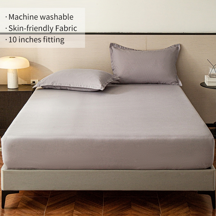 2025外贸跨境电商亚马逊速卖通单床笠三件套欧美尺寸多多跨境平台TEMU希音虾皮 浅灰