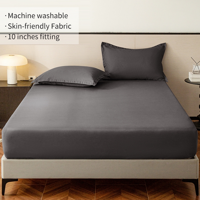 2025外贸跨境电商亚马逊速卖通单床笠三件套欧美尺寸多多跨境平台TEMU希音虾皮 深灰