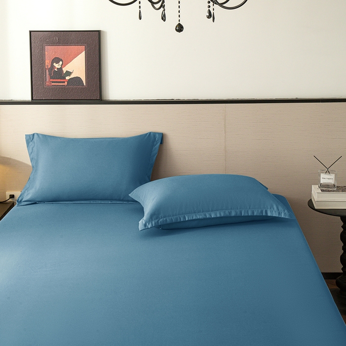 91家纺网 家纺一手货源 找家纺 2025外贸跨境电商亚马逊速卖通单床笠三件套欧美尺寸多多跨境平台TEMU希音虾皮 蓝色