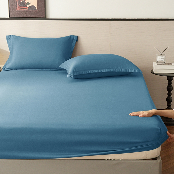 91家纺网 家纺一手货源 找家纺 2025外贸跨境电商亚马逊速卖通单床笠三件套欧美尺寸多多跨境平台TEMU希音虾皮 蓝色