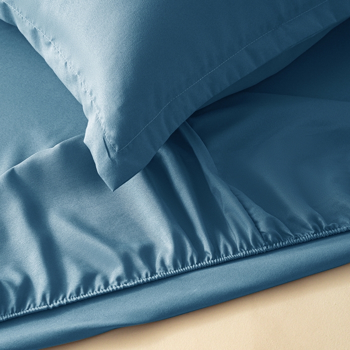 91家纺网 家纺一手货源 找家纺 2025外贸跨境电商亚马逊速卖通单床笠三件套欧美尺寸多多跨境平台TEMU希音虾皮 蓝色