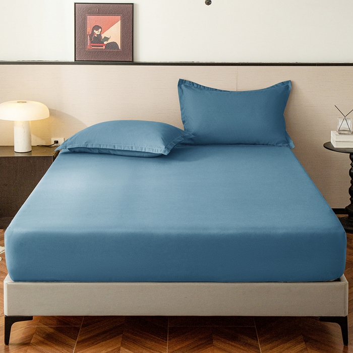 2025外贸跨境电商亚马逊速卖通单床笠三件套欧美尺寸多多跨境平台TEMU希音虾皮 蓝色