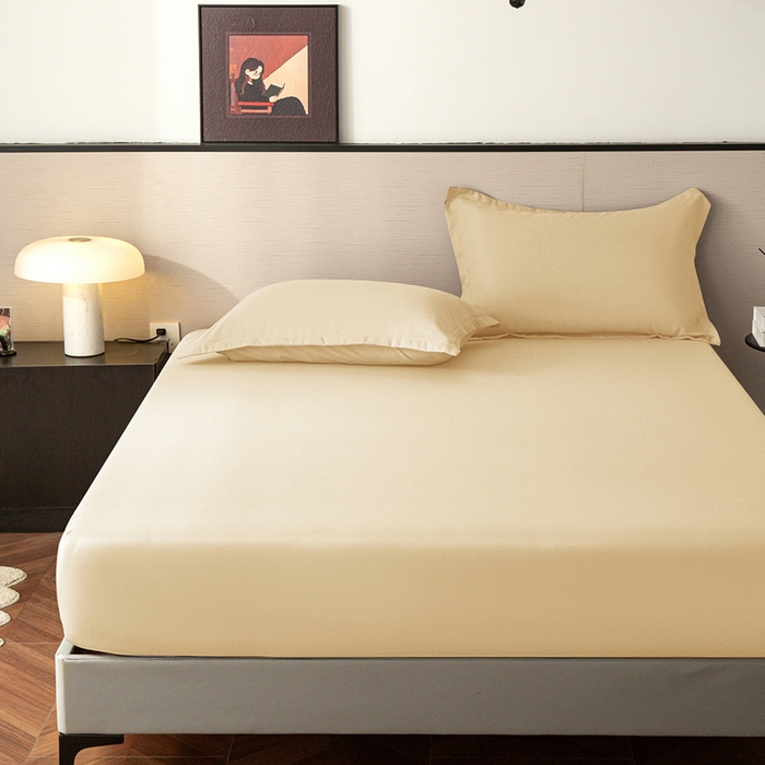 91家纺网 家纺一手货源 找家纺 2025外贸跨境电商亚马逊速卖通单床笠三件套欧美尺寸多多跨境平台TEMU希音虾皮 米黄