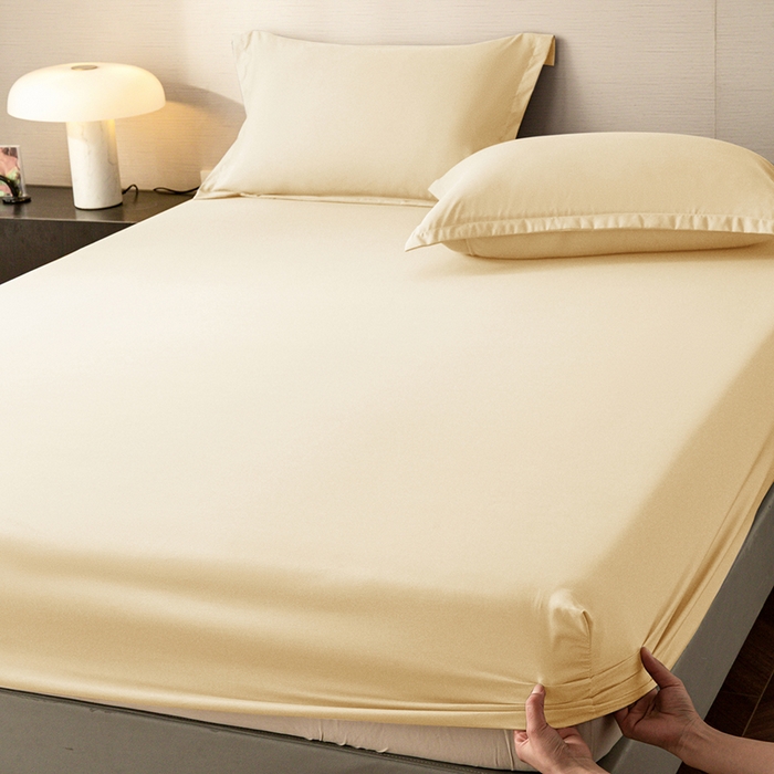 91家纺网 家纺一手货源 找家纺 2025外贸跨境电商亚马逊速卖通单床笠三件套欧美尺寸多多跨境平台TEMU希音虾皮 米黄