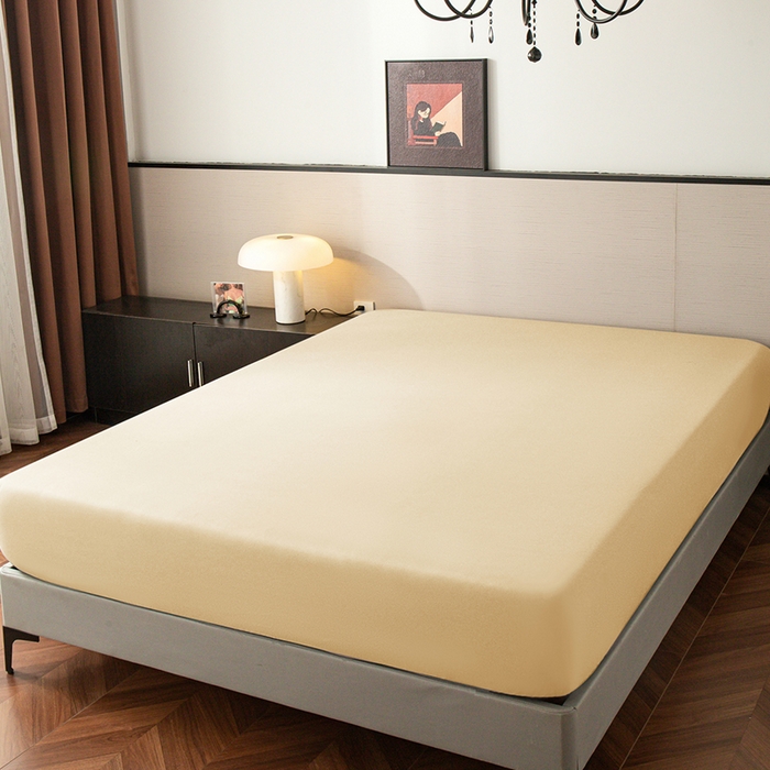 91家纺网 家纺一手货源 找家纺 2025外贸跨境电商亚马逊速卖通单床笠三件套欧美尺寸多多跨境平台TEMU希音虾皮 米黄