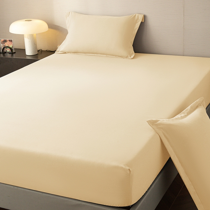 91家纺网 家纺一手货源 找家纺 2025外贸跨境电商亚马逊速卖通单床笠三件套欧美尺寸多多跨境平台TEMU希音虾皮 米黄