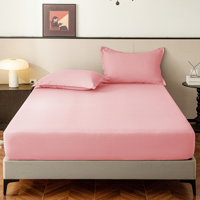 2025外贸跨境电商亚马逊速卖通单床笠三件套欧美尺寸多多跨境平台TEMU希音虾皮 浅粉