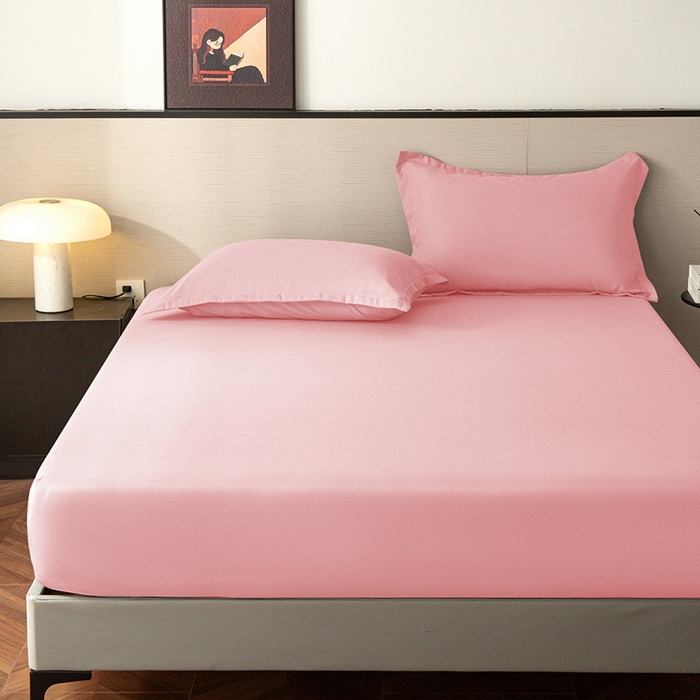 91家纺网 家纺一手货源 找家纺 2025外贸跨境电商亚马逊速卖通单床笠三件套欧美尺寸多多跨境平台TEMU希音虾皮 浅粉