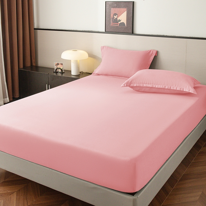 91家纺网 家纺一手货源 找家纺 2025外贸跨境电商亚马逊速卖通单床笠三件套欧美尺寸多多跨境平台TEMU希音虾皮 浅粉