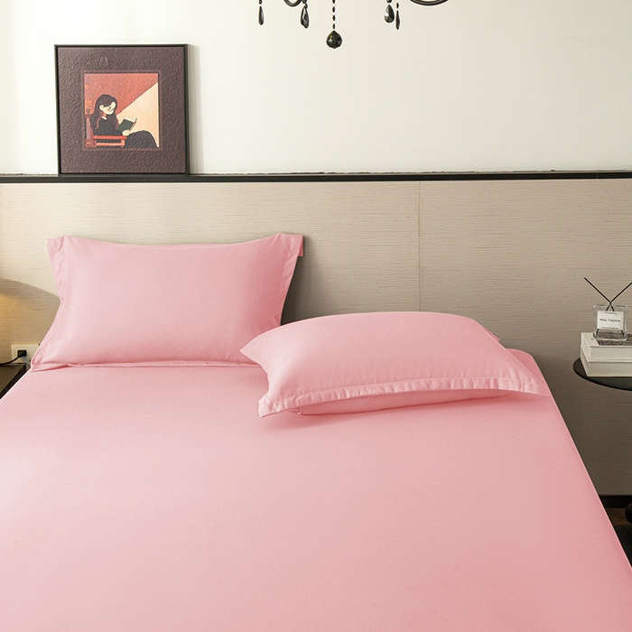 91家纺网 家纺一手货源 找家纺 2025外贸跨境电商亚马逊速卖通单床笠三件套欧美尺寸多多跨境平台TEMU希音虾皮 浅粉