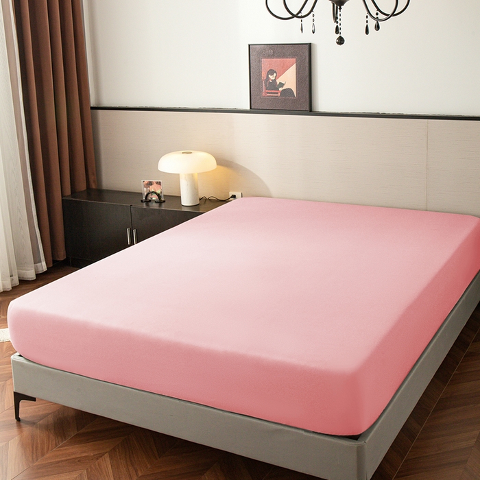 91家纺网 家纺一手货源 找家纺 2025外贸跨境电商亚马逊速卖通单床笠三件套欧美尺寸多多跨境平台TEMU希音虾皮 浅粉