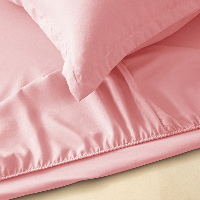 91家纺网 家纺一手货源 找家纺 2025外贸跨境电商亚马逊速卖通单床笠三件套欧美尺寸多多跨境平台TEMU希音虾皮 浅粉