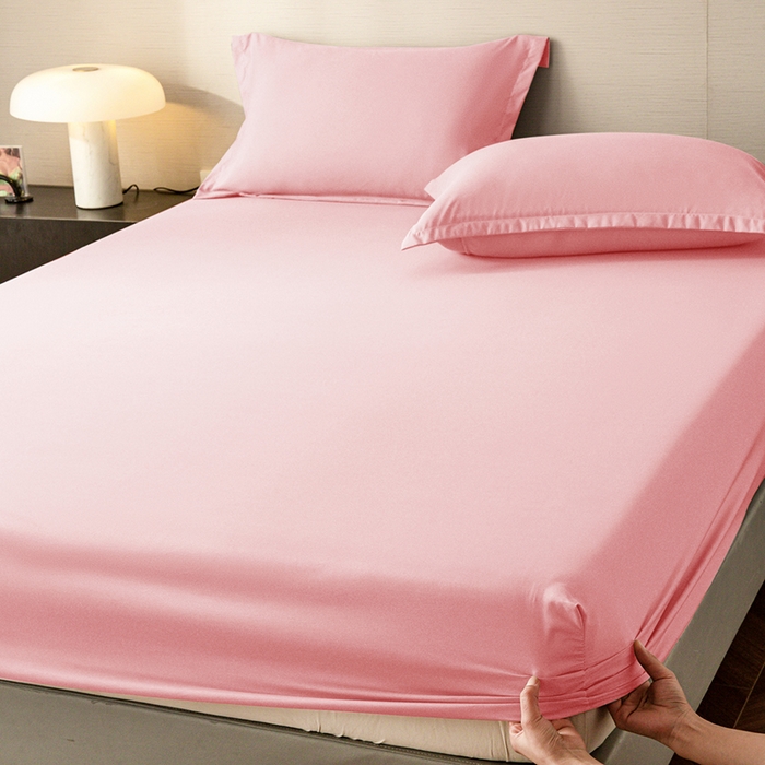 91家纺网 家纺一手货源 找家纺 2025外贸跨境电商亚马逊速卖通单床笠三件套欧美尺寸多多跨境平台TEMU希音虾皮 浅粉