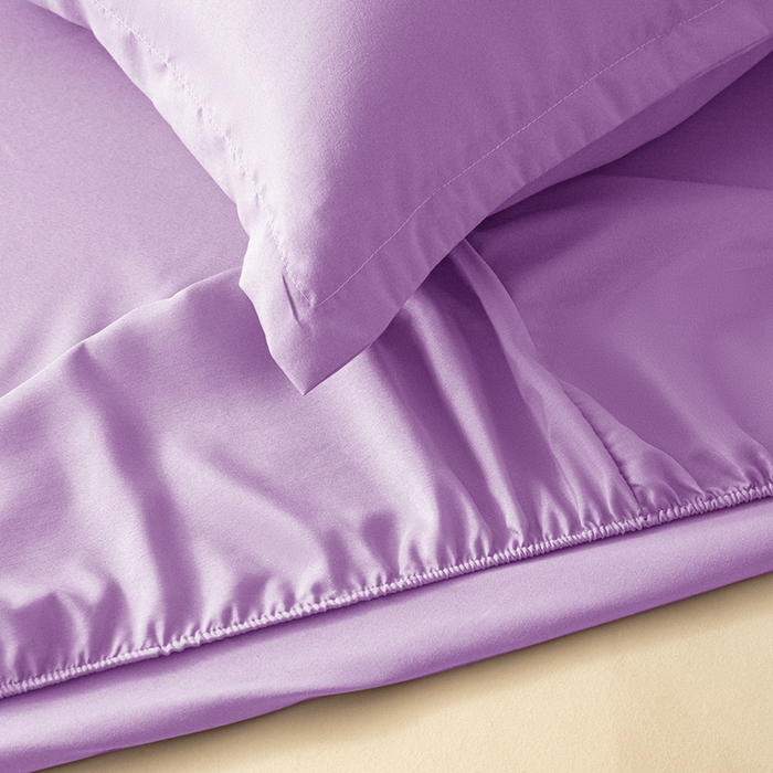 91家纺网 家纺一手货源 找家纺 2025外贸跨境电商亚马逊速卖通单床笠三件套欧美尺寸多多跨境平台TEMU希音虾皮 紫色