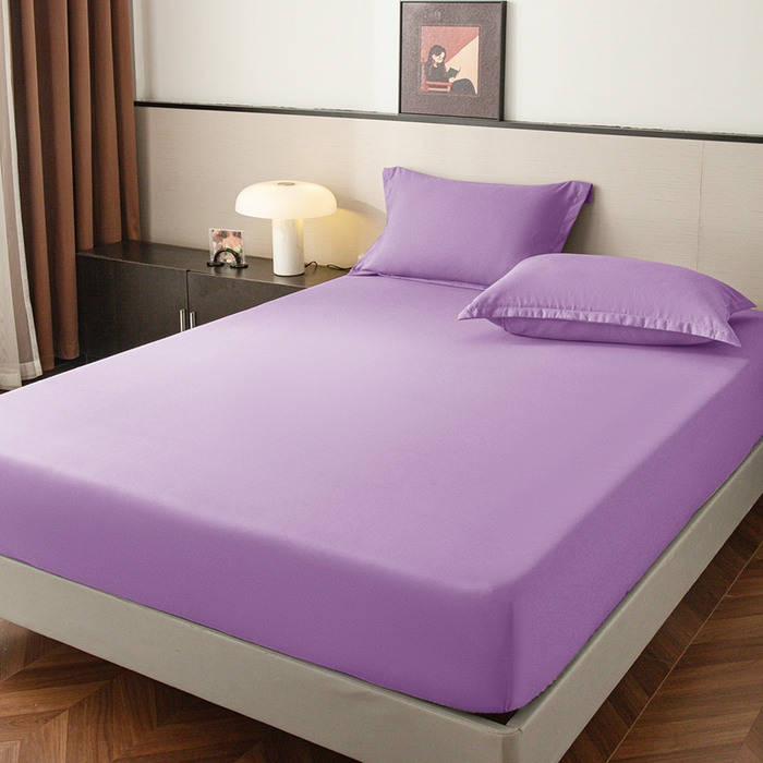 91家纺网 家纺一手货源 找家纺 2025外贸跨境电商亚马逊速卖通单床笠三件套欧美尺寸多多跨境平台TEMU希音虾皮 紫色