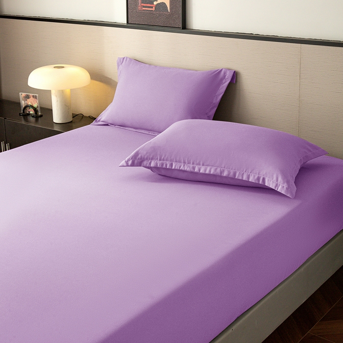 91家纺网 家纺一手货源 找家纺 2025外贸跨境电商亚马逊速卖通单床笠三件套欧美尺寸多多跨境平台TEMU希音虾皮 紫色