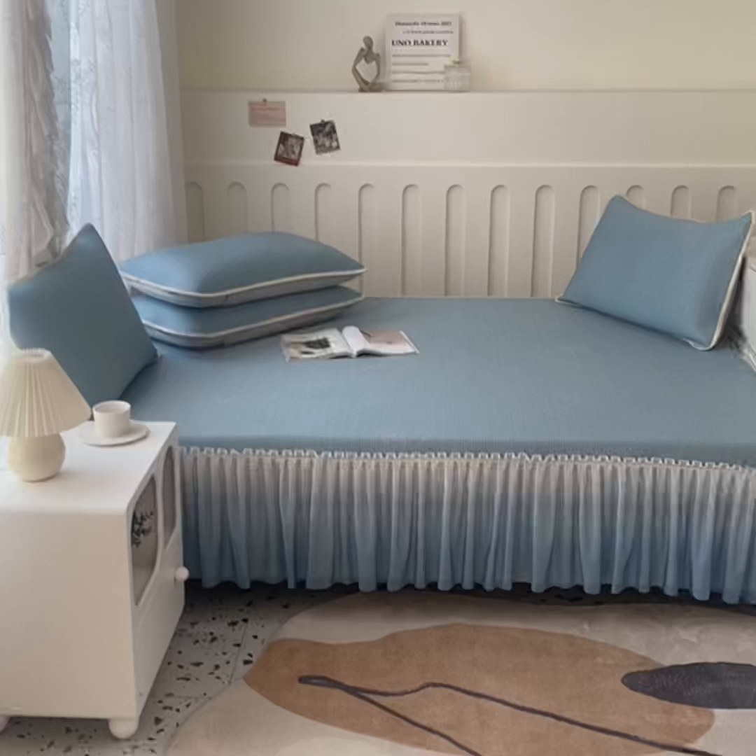 91家纺网 家纺一手货源 找家纺 （总）美优兰 2025春夏新款PE提花冰豆豆凉感榻榻米床垫