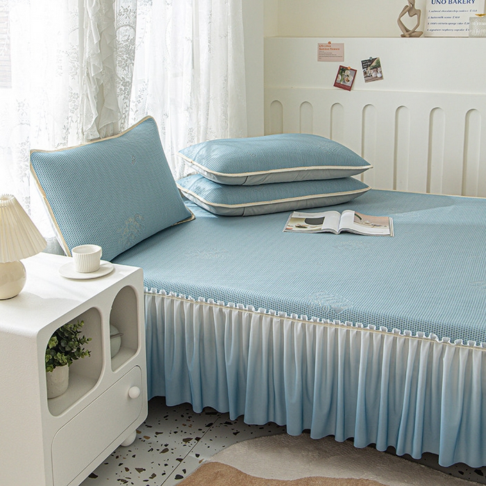 91家纺网 家纺一手货源 找家纺 （总）美优兰 2025春夏新款PE提花冰豆豆凉感榻榻米床垫