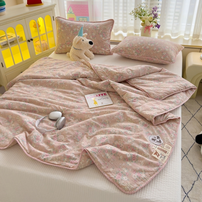 初念 2025新款云感双层纱抗菌贝壳边夏被被子被芯【提供买家秀】 贝壳边-爱如星辰