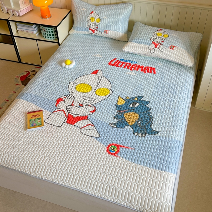 91家纺网 家纺一手货源 找家纺 金爱家 2025新款奥特曼乳胶凉席席子 乳胶-城市猎人