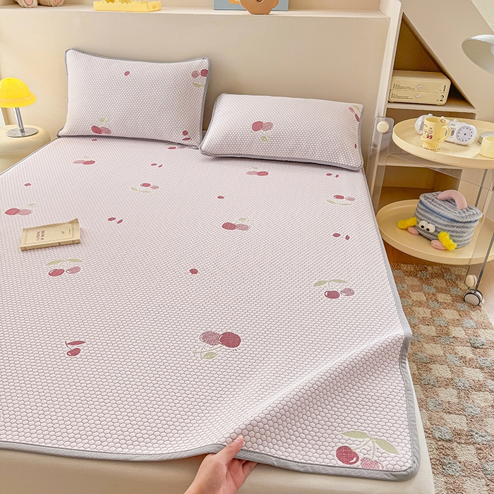 91家纺网 家纺一手货源 找家纺 （总）2025新款A类直播凉感冰豆豆凉席凉豆豆软席三件套空调席冰丝席子单凉席两件套【量大从优】