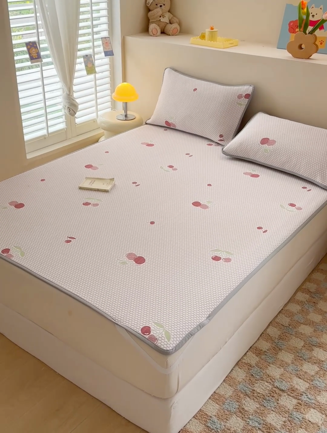 91家纺网 家纺一手货源 找家纺 （总）2025新款A类直播凉感冰豆豆凉席凉豆豆软席三件套空调席冰丝席子单凉席两件套【量大从优】