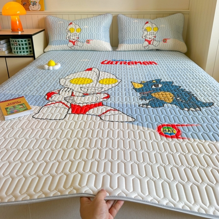 91家纺网 家纺一手货源 找家纺 （总）金爱家 2025新款奥特曼乳胶凉席席子