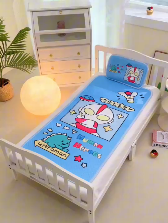 91家纺网 家纺一手货源 找家纺 八零年代  2025新款3D凉豆豆大版卡通儿童凉席夏被三件套冰豆豆凉席 凉豆豆凹凸曼