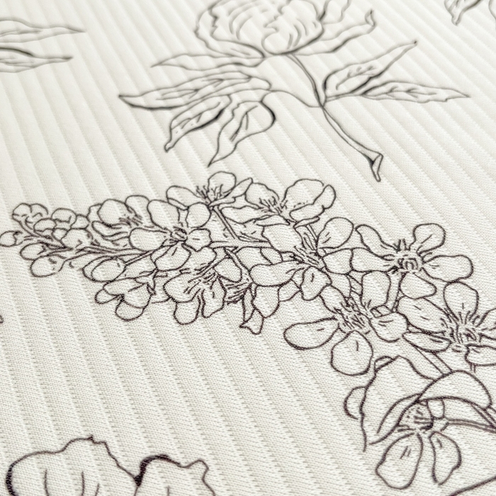 91家纺网 家纺一手货源 找家纺 星座家纺 2025新款复合提花凉感丝凉席三件套床笠款 午后茶花-床笠款