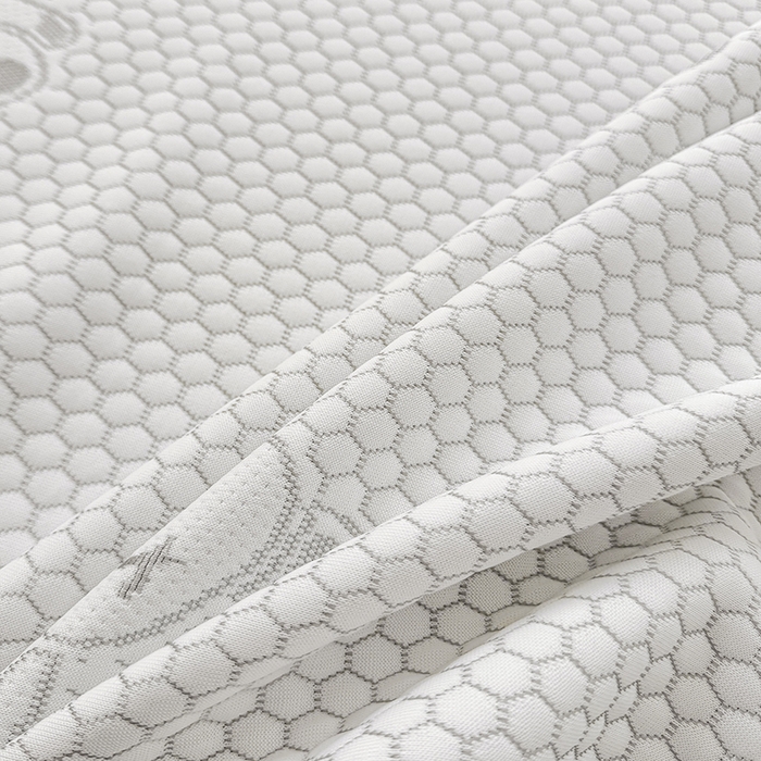 91家纺网 家纺一手货源 找家纺 雪鲨家纺  2025新款凉感冰豆豆凉席凉豆豆三件套冰丝提花软席PE 小熊灰