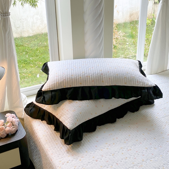 91家纺网 家纺一手货源 找家纺 （总）老k2025新款亲肤舒适水洗棉花边床盖三件套