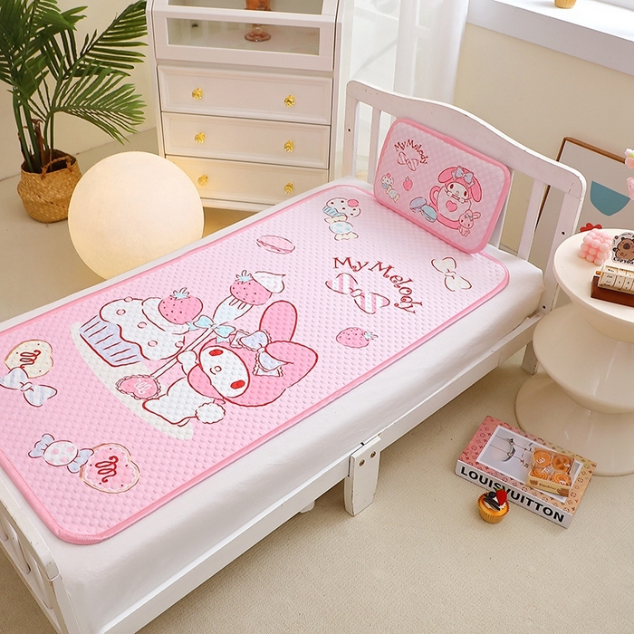 91家纺网 家纺一手货源 找家纺 （总）2025新款3D凉豆豆大版三丽鸥正版授权儿童凉席夏被三件套