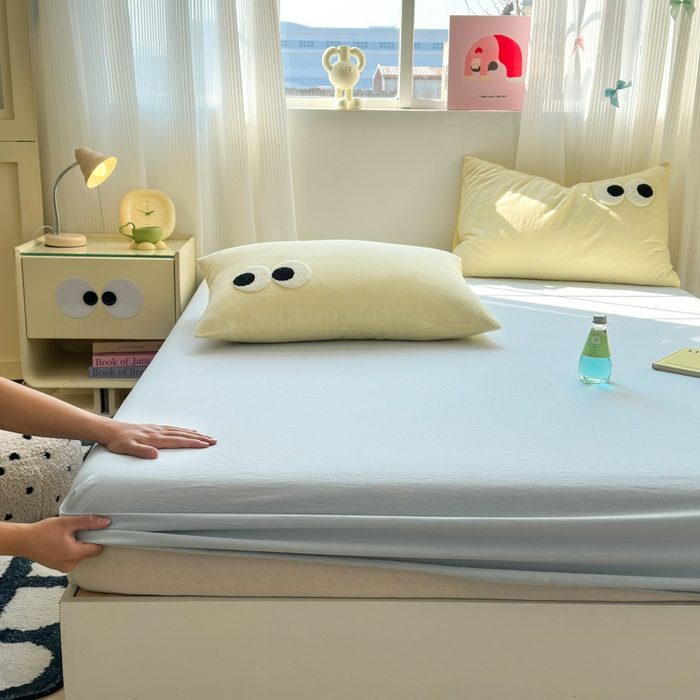 91家纺网 家纺一手货源 找家纺 丽涵家纺 丽涵新品 全棉色织水洗棉单品床笠-床笠三件套 绮梦兰