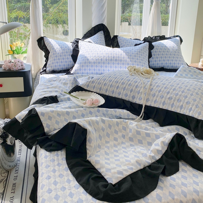 91家纺网 家纺一手货源 找家纺 （总）老k 2025新款水洗棉花边夏被夏凉被空调被