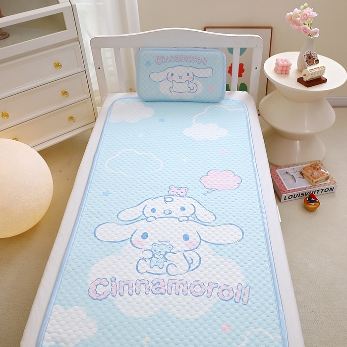 91家纺网 家纺一手货源 找家纺 2025新款3D凉豆豆大版三丽鸥正版授权儿童凉席夏被三件套 凉豆豆 大耳狗