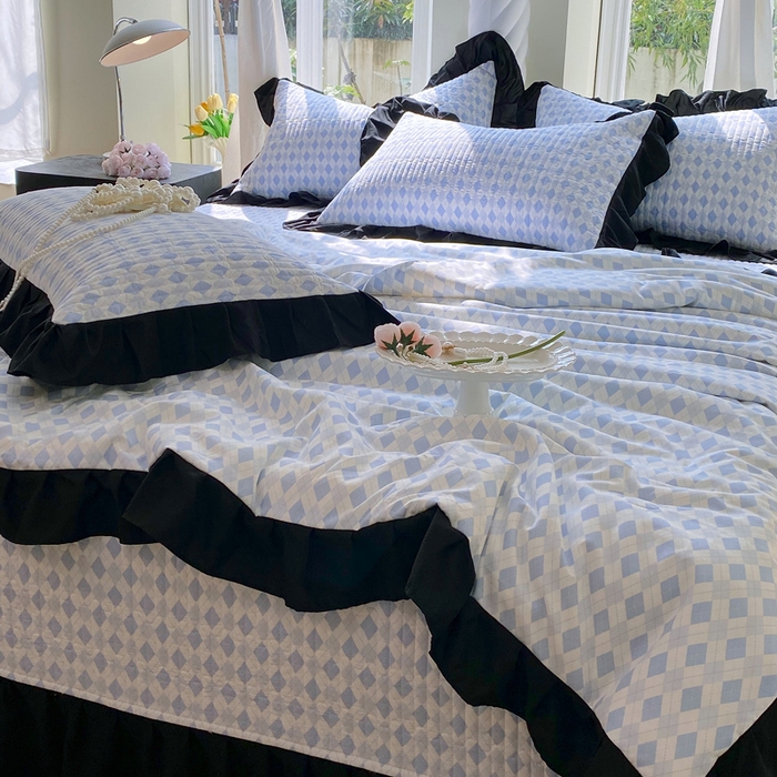 91家纺网 家纺一手货源 找家纺 （总）老k 2025新款水洗棉花边夏被夏凉被空调被