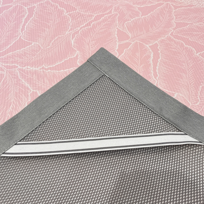 91家纺网 家纺一手货源 找家纺 星座家纺 2025新款复合提花凉感丝凉席三件套平铺款 叶之语-粉